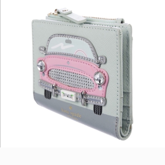 Kate Spade Pink and Gray Car Design Wallet - Picture 2 of 10